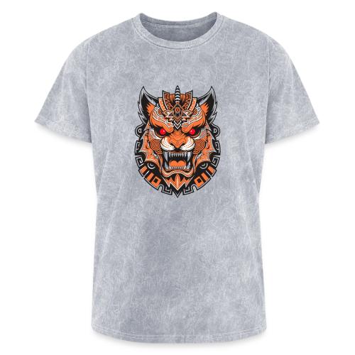 Tribal Demon Wolf Mask - Washed Unisex T-Shirt