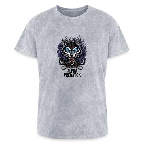 Alpha Predator Wolf Fierce Neon Eyes - Washed Unisex T-Shirt