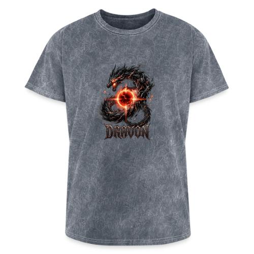 Dravon Fire Dragon Dark Fantasy Graphic T-Shirt - Washed Unisex T-Shirt