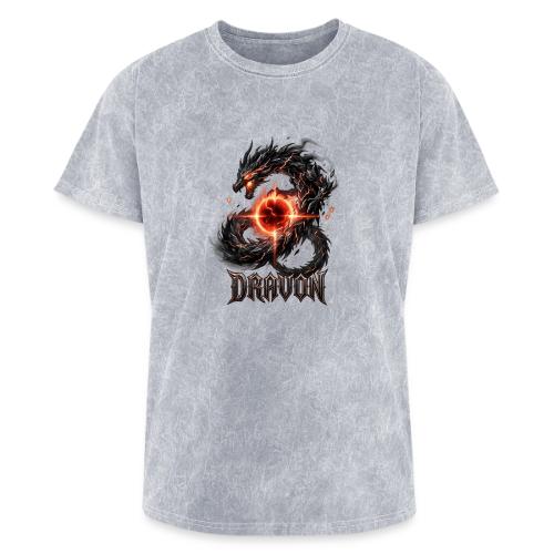 Dravon Fire Dragon Dark Fantasy Graphic T-Shirt - Washed Unisex T-Shirt