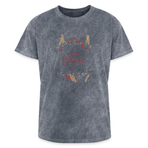 Merry Christmas Typography Design - Washed Unisex T-Shirt