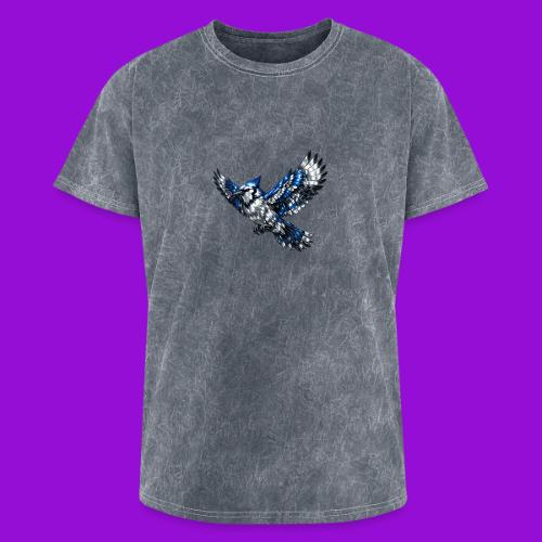 Silver Blue Jay in Flight - Washed Unisex T-Shirt