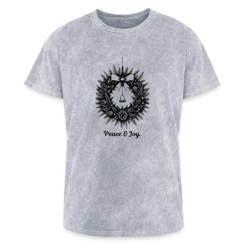 Peace & Joy T-Shirt | Minimalist Elegant Christmas - Washed Unisex T-Shirt