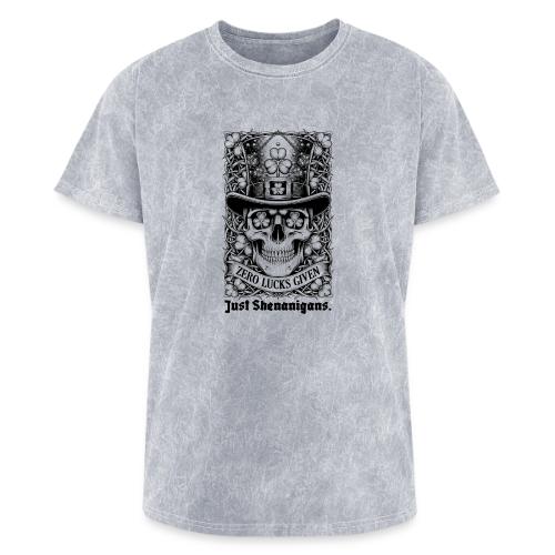 Salty Shamrock Skull T-Shirt - Washed Unisex T-Shirt