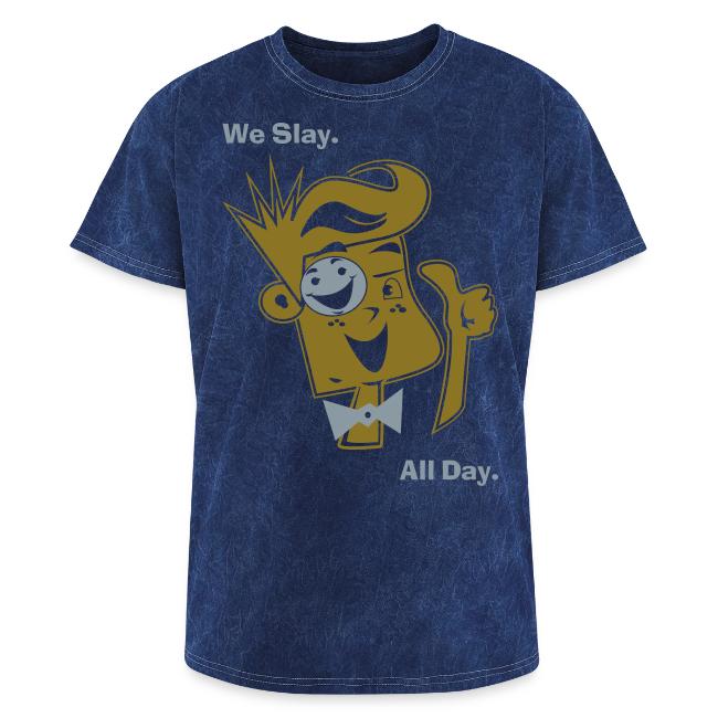 We Slay All Day Shiny Shirt Metallic Silver & Gold