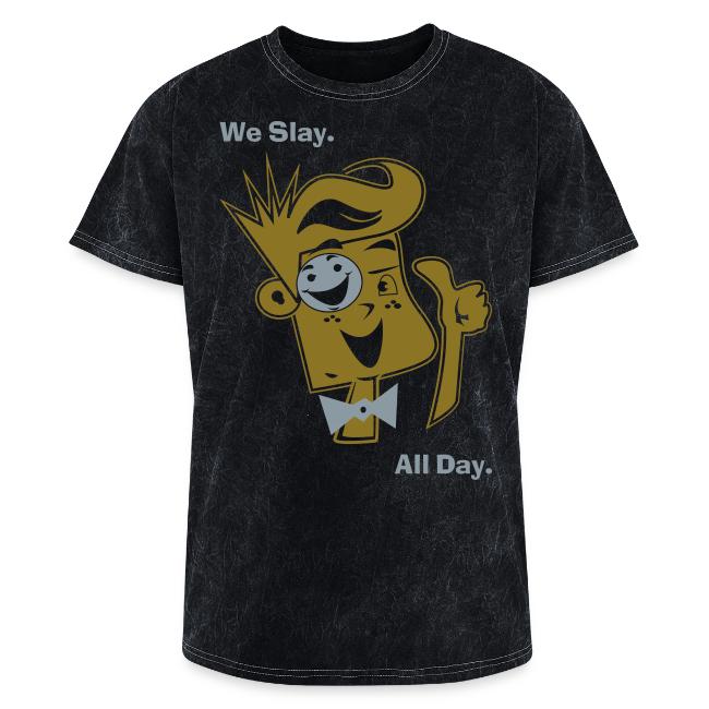 We Slay All Day Shiny Shirt Metallic Silver & Gold