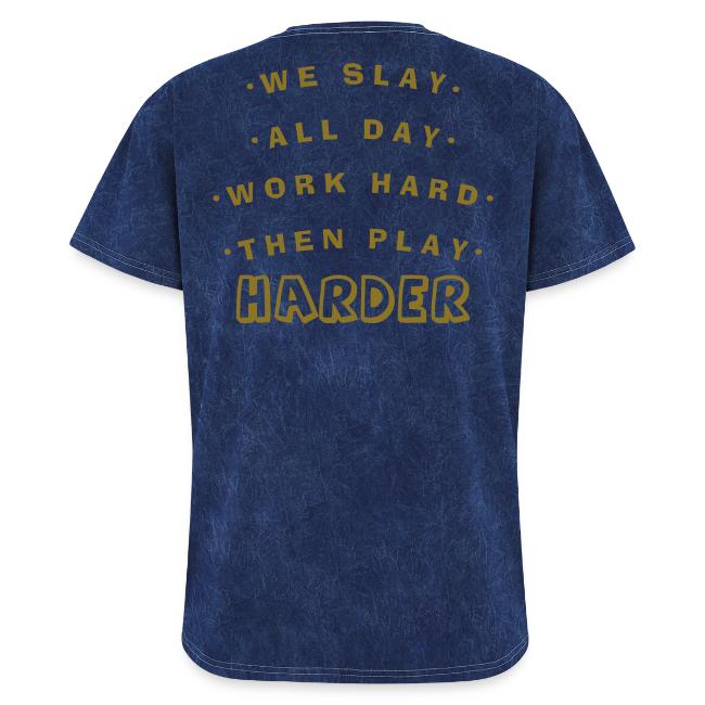 We Slay All Day Shiny Shirt Metallic Silver & Gold