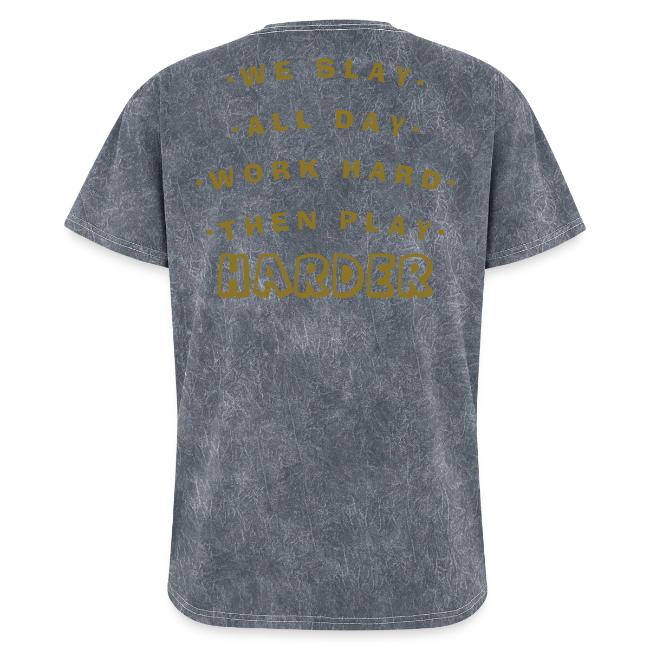 We Slay All Day Shiny Shirt Metallic Silver & Gold