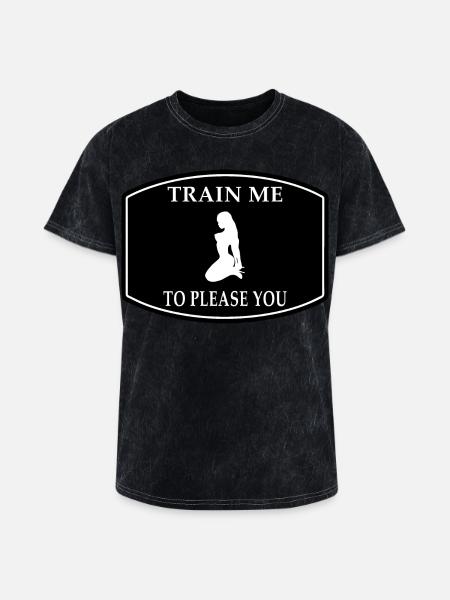 BDSM Train Me Dominance & Submission - Washed Unisex T-Shirt - mineral black