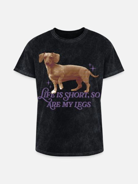 Life Is Short  - Washed Unisex T-Shirt - mineral black