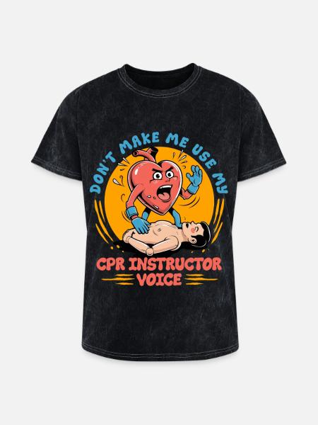CPR Instructor Paramedic - Washed Unisex T-Shirt - mineral black