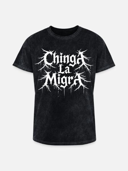 Gothic Roots Typography - Washed Unisex T-Shirt - mineral black
