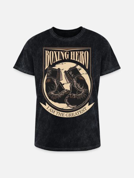 Boxing Hero - i am the greatest - Washed Unisex T-Shirt - mineral black