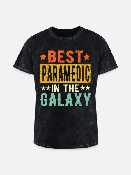 Best Paramedic Ever Paramedic Gift - Washed Unisex T-Shirt - mineral black