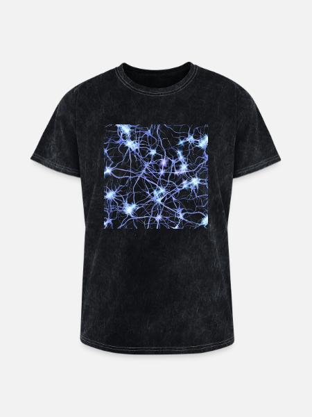 Human Body Cell - Washed Unisex T-Shirt - mineral black