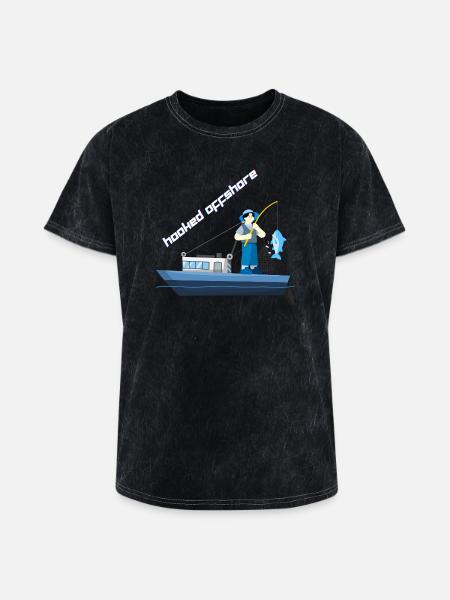 Hooked_Offshore - Washed Unisex T-Shirt - mineral black