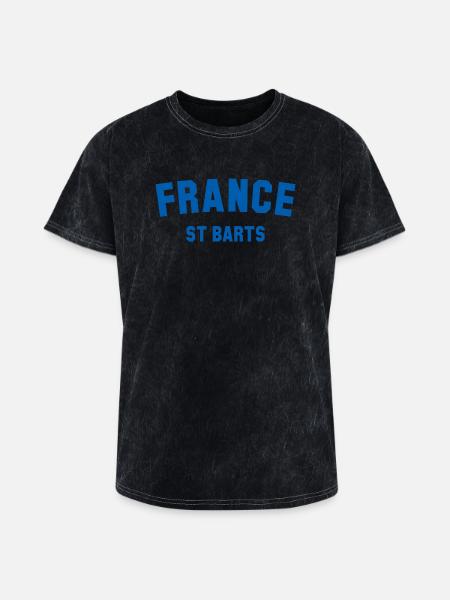 St Barts France Caribbean - Washed Unisex T-Shirt - mineral black