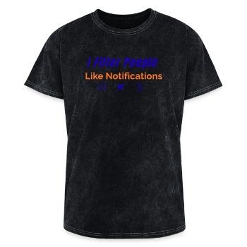 Funny Sarcasm Gen Z Tshirt - Washed Unisex T-Shirt - mineral black - Front