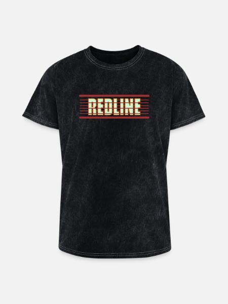 Redline Retro Neon - Washed Unisex T-Shirt - mineral black