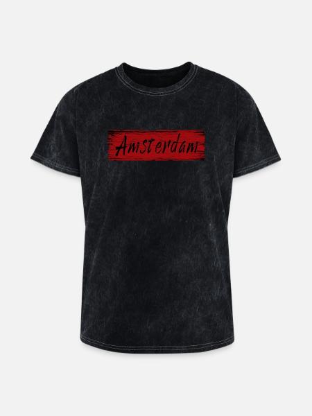 Amsterdam - Washed Unisex T-Shirt - mineral black