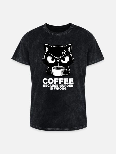 Murder is wrong (dark) - Washed Unisex T-Shirt - mineral black