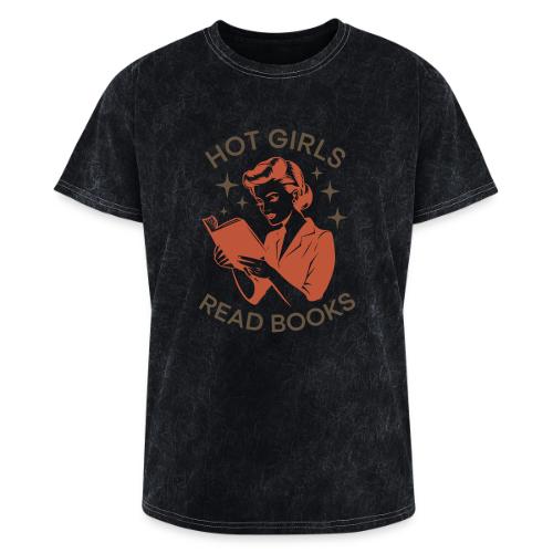 Hot Girls Read Books - Vintage Reader - Washed Unisex T-Shirt