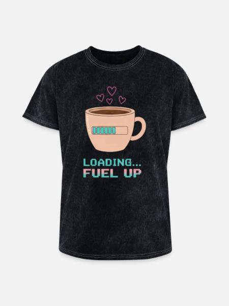 Coffee Loading… - Washed Unisex T-Shirt - mineral black