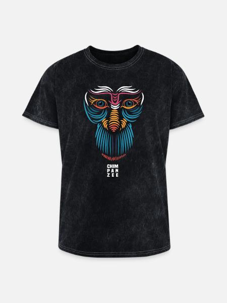 Smile Face - Washed Unisex T-Shirt - mineral black