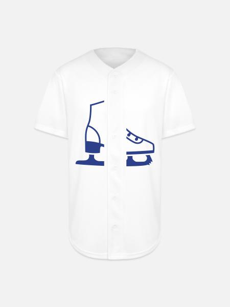 Figure Skate - Full Button Jersey - white