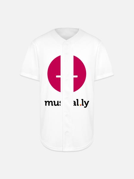 Musical.ly Logo - Full Button Jersey - white