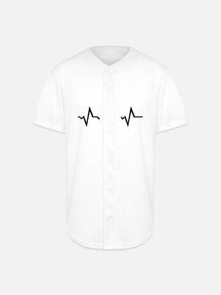 Chess Heartbeat - Full Button Jersey - white
