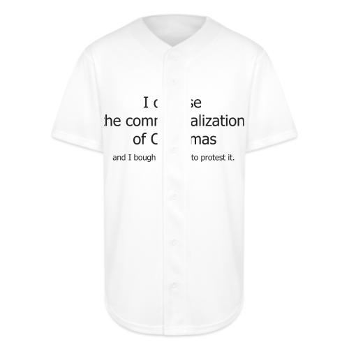 Christmas Commercialization Ladies T - Full Button Jersey
