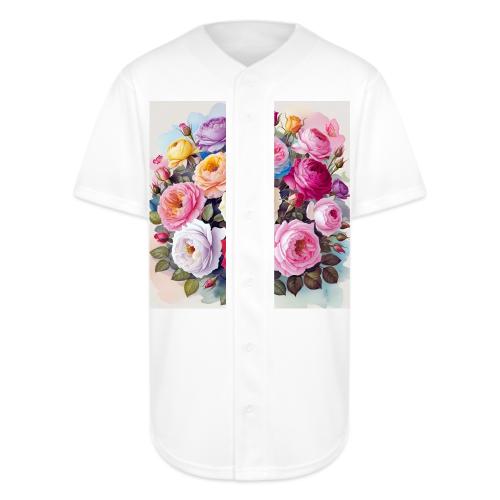 beautiful flowers floral design, wellness, nature - Full Button Jersey