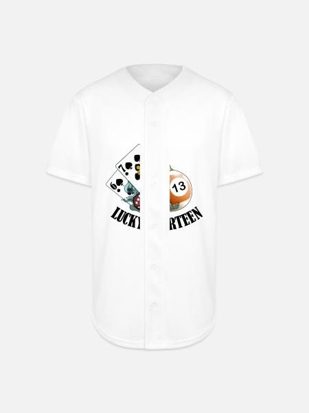 Lucky Thirteen - Full Button Jersey - white