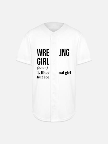 Wrestling Wrestling Wrestling - Full Button Jersey - white