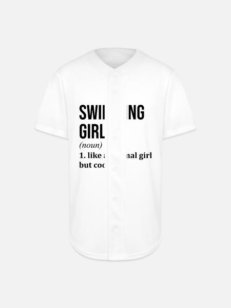 Swimming Swimming Swimming - Full Button Jersey - white