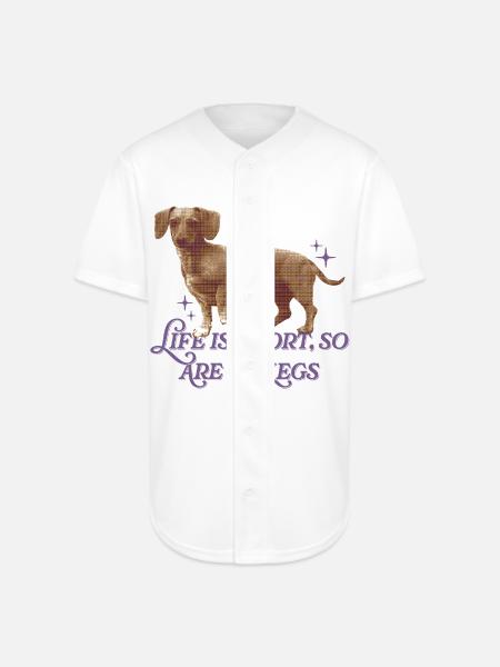 Life Is Short  - Full Button Jersey - white