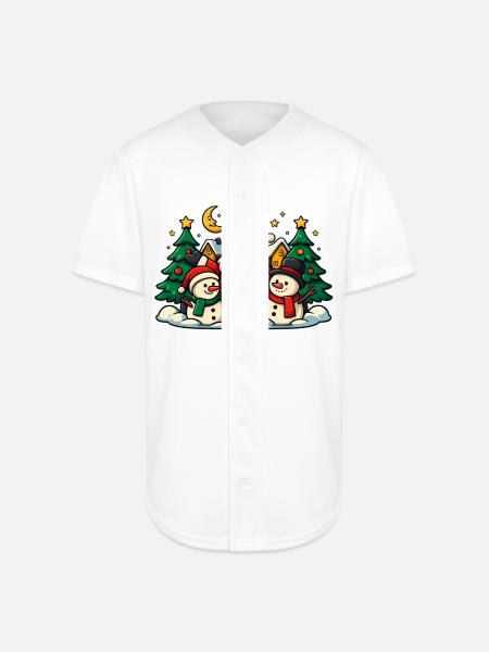 DISEÑO_NAVIDEÑO - Full Button Jersey - white