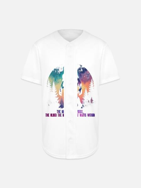Bigfoot Creature Mythological Creatures - Full Button Jersey - white