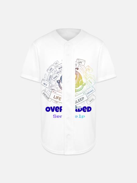 Overloaded Life Robot - Full Button Jersey - white