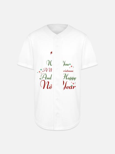 Christmas - Full Button Jersey - white