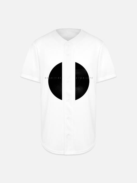 Midnight Coiled Rattlesnake Warning - Full Button Jersey - white