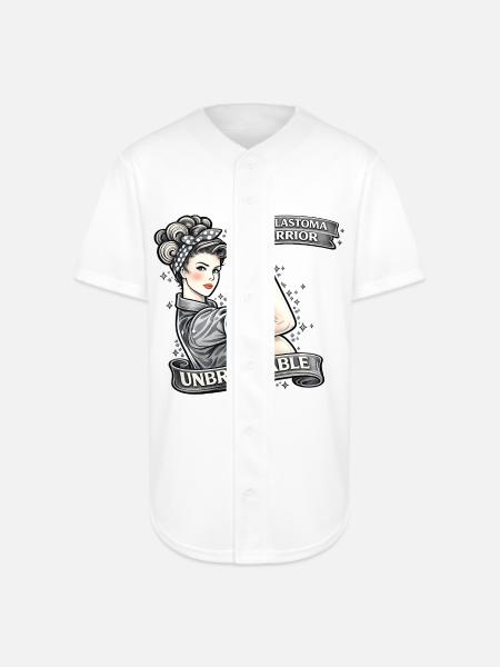 Glioblastoma Warrior: Unbreakable - Full Button Jersey - white