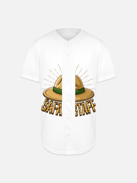 Safari Staff Hat Emblem - Full Button Jersey - white