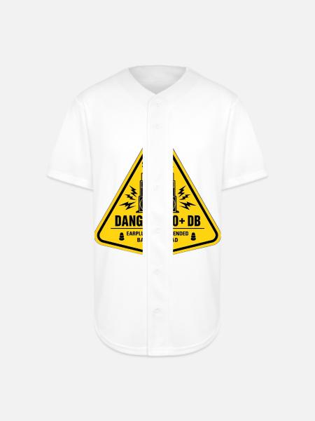 Extreme Audio Warning Sign - Full Button Jersey - white