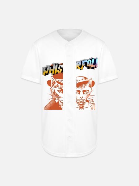 WHISKERLORE - Full Button Jersey - white