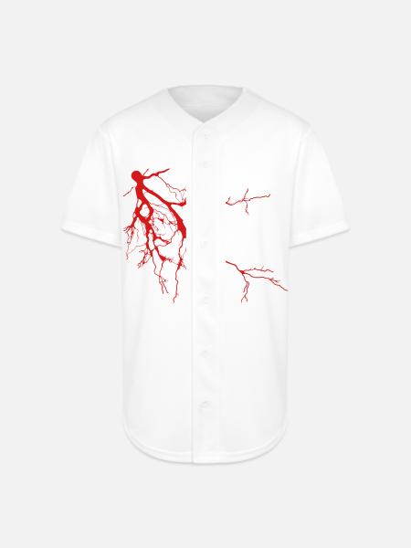 Thunderbolt - Full Button Jersey - white
