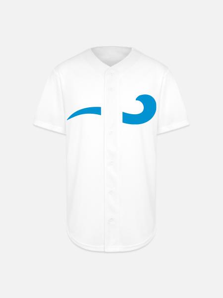 water - Full Button Jersey - white