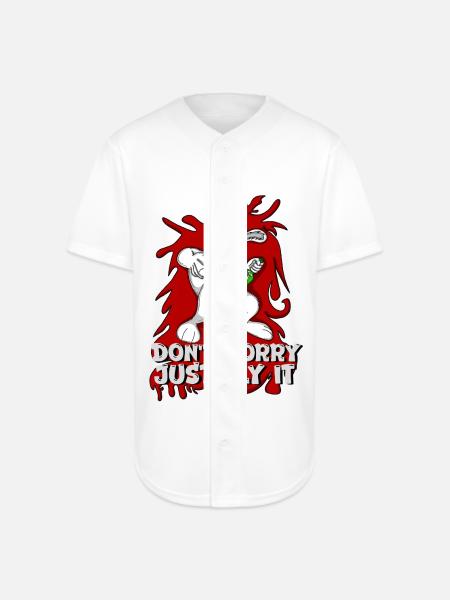 Badass bunny just fly it - Full Button Jersey - white
