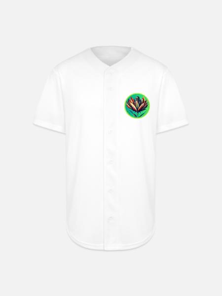 Blooming Microphone - Full Button Jersey - white